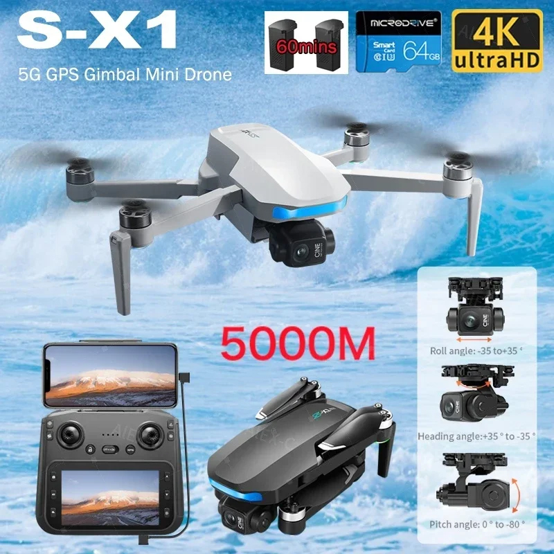 Drone X1 Rc - S-X1 미니 드론 8K 전문가용 3축