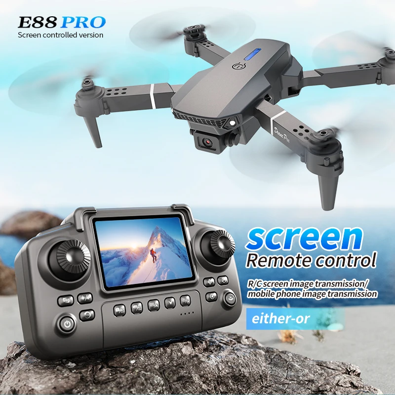 전문 E88 프로 드론 스크린 8K HD 카메라 WiF - Drone Without Rc 리뷰 및 가격