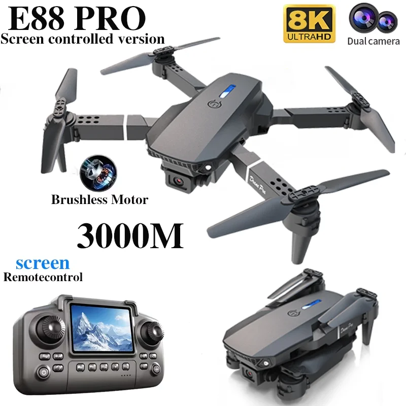 전문 E88 프로 드론 스크린 8K HD 카메라 WiF - Drone Without Rc 리뷰 및 가격
