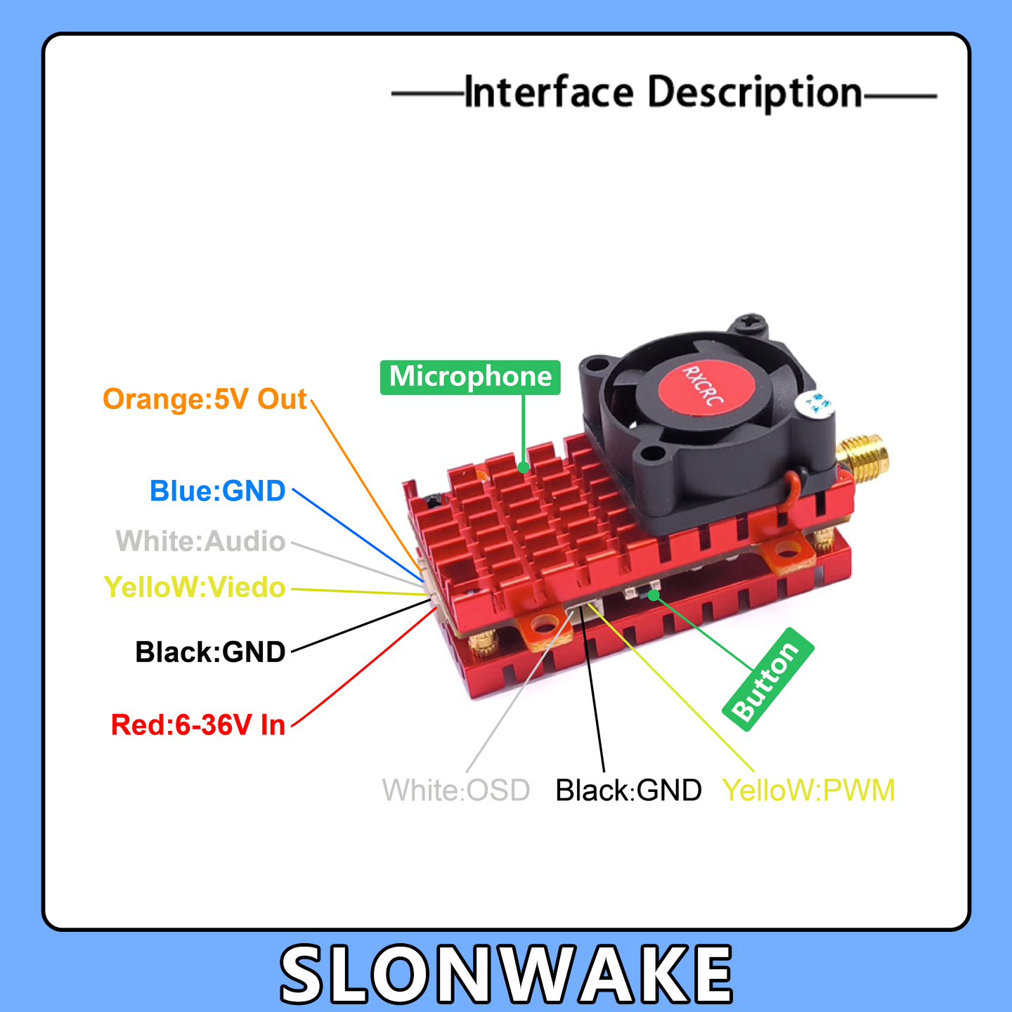 SLONWAKE 5.8G 2W VTX FPV 1800T - Drone Kf Rc 리뷰 및 가격