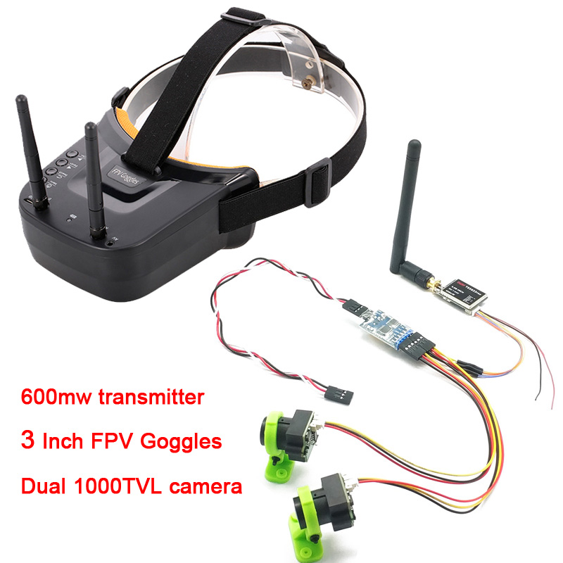 3 채널 듀얼 비디오 카메라 CMOS 1000TVL f - Fpv Goggles Headset 리뷰 및 가격