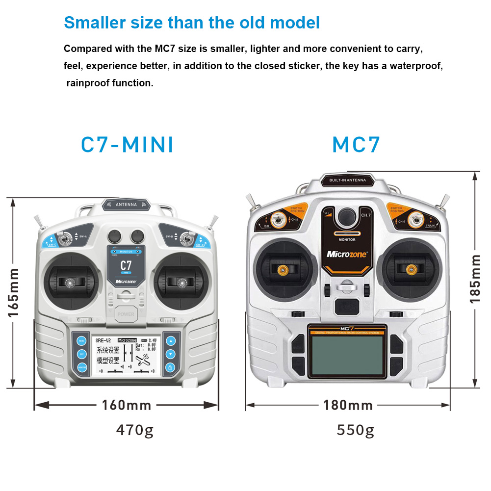 마이크로존 MC7 컨트롤러 C7 미니 송신기 2.4G  - Drone Helicopter Rc 리뷰 및 가격